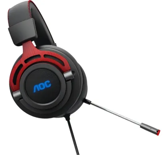 Headset Gamer AOC GH300, Driver 50 mm, Virtual Surround 7.1, Preto