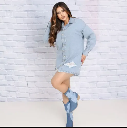 Vestido Jeans, estilo jaqueta 