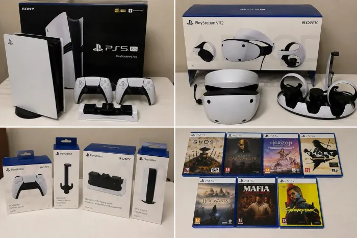 PlayStation 5 Pro 1TB + PS VR2 Completo + 7 Jogos + 2 Controles + Acessórios