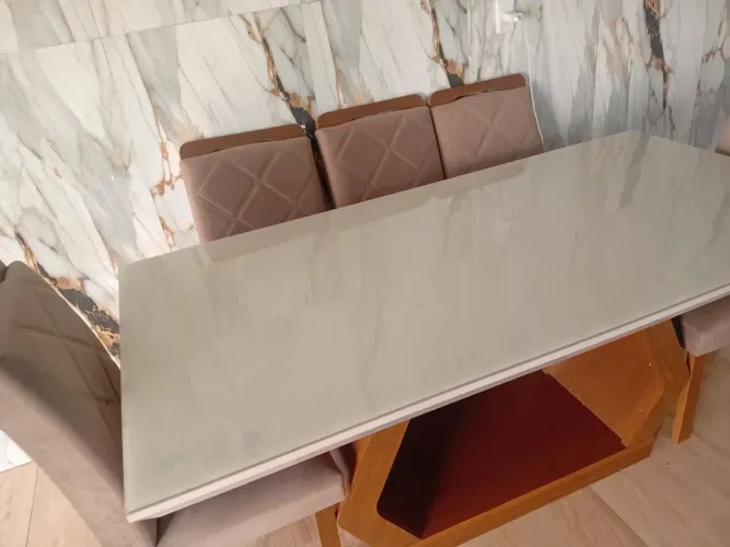 Mesa de Vidro 6 cadeiras
