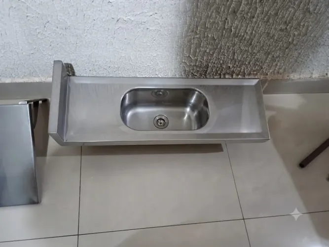 Pia compacta Inox 304 e Gratis Prateleira auxiliar