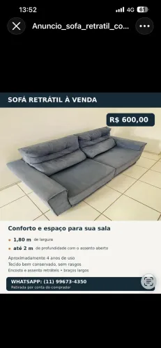 Sofá retrátil 