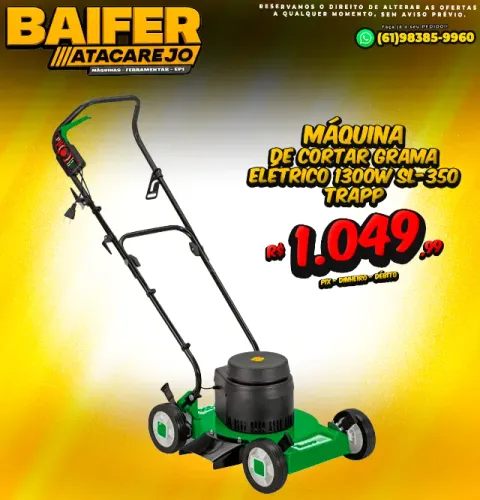Máquina de Cortar Grama Elétrico 1300w Sl-350 Trapp