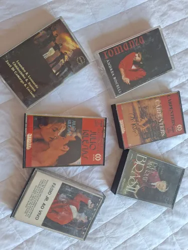 6 fitas cassettes diversas