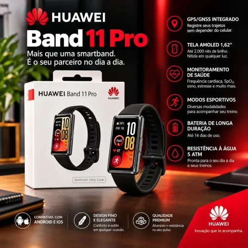 HUAWEI BAND 11 PRO | GPS INTEGRADO + AMOLED 1,62"<br>