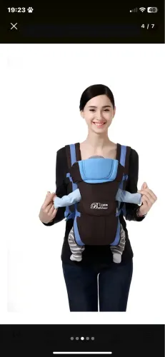 Bolsa Canguru Carregador Ergonômico Para Bebê Assento Hipsea Cor Azul