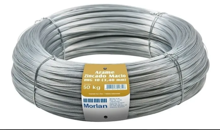 AREME GALVANIZADO LISO 10BWG RL50KG