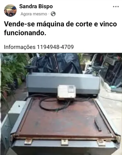 Maquina de corte e vinco 