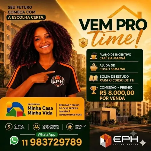 Corretor de imóveis c/s experiência Ajuda de custo curso TTI
