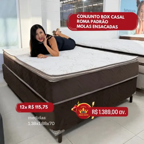 PROMOÇÃO URGENTE - Cama CASAL com MOLAS ENSACADAS Roma apenas 12x R$115,75