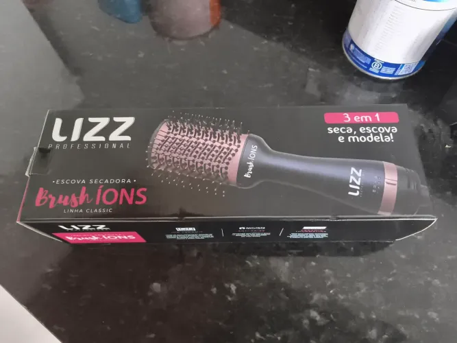 Escova de Cabelo Profissional 3 em 1 Liza Blush Íons