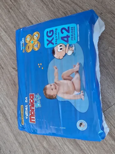Fralda Descartável Turma da Mônica Baby XG Pacote 42 Unidades
