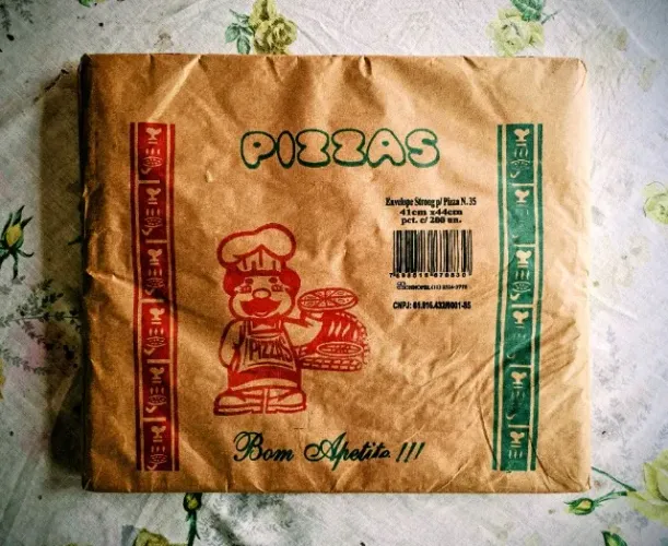Saco envelope para caixa de pizza