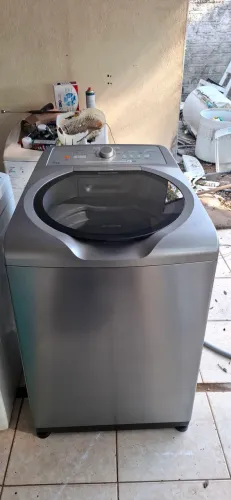 Maquina de lavar brastemp 15kg, toda na cor inox