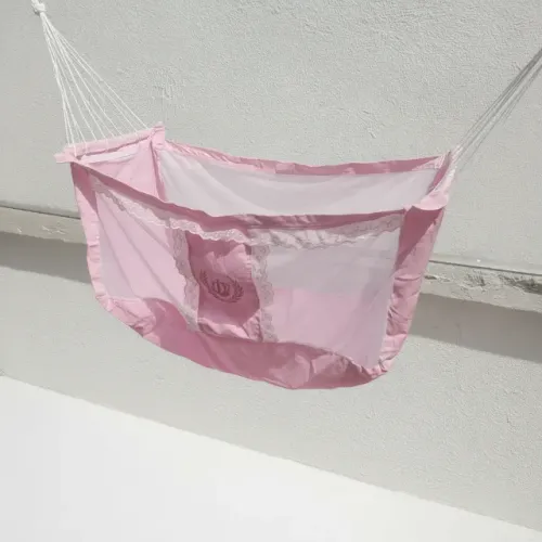 Rede Berço Bebê Portátil Rosa