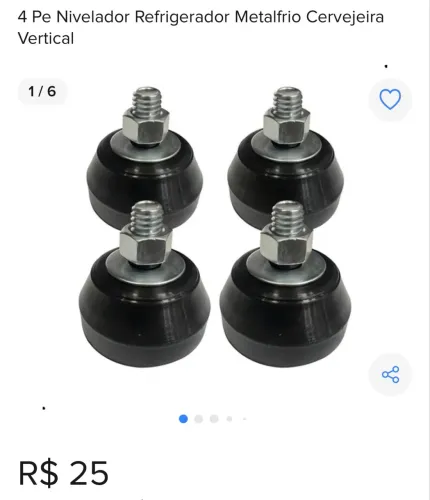 Pé nivelador para refrigerador Metalfrio