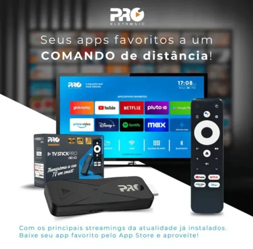 Transforme sua tv em Smart ( stick Pro 4K HD) 