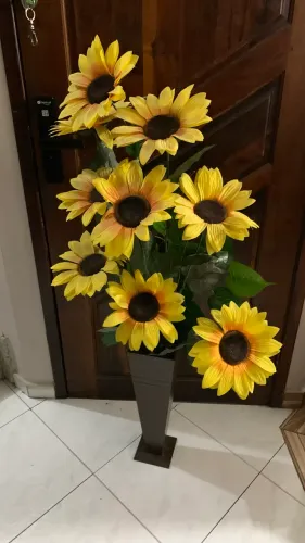 Vaso de flores artificial 