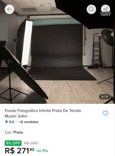 Tecido para fundo fotográfico