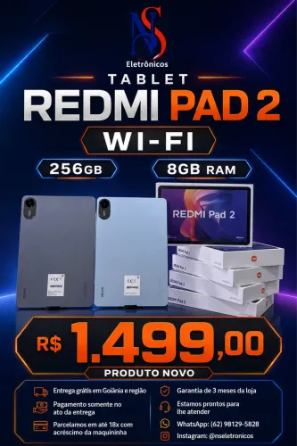 Tablet Xiaomi Redmi Pad 2 WI-FI 256GB + 8GB RAM LACRADO
