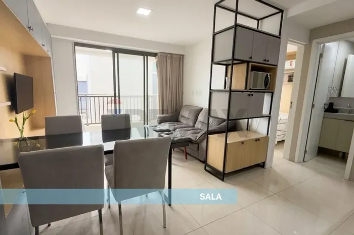 ALUGUEL APARTAMENTO FRENTE MAR E PÉ NA AREIA - 46M2 COM 1 QUARTO