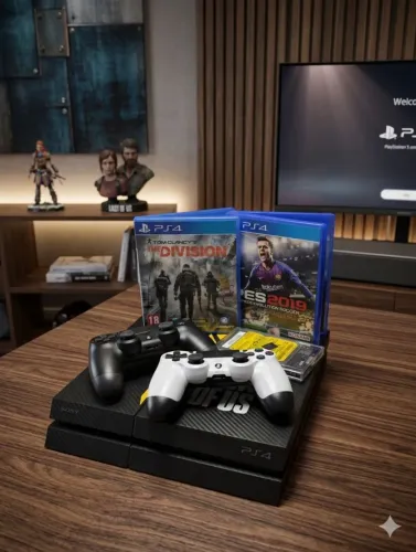 Sony PlayStation 4 PS4 500gb + HD externo 500gb + 2 jogos + 2 controles 
