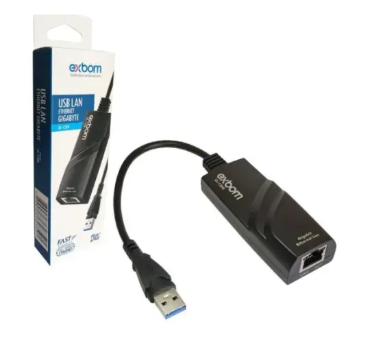 Adaptador de Rede USB 3.0 P/ RJ45 Lan Ethernet Gigabit Placa de Rede Externa 10/100/1000mb