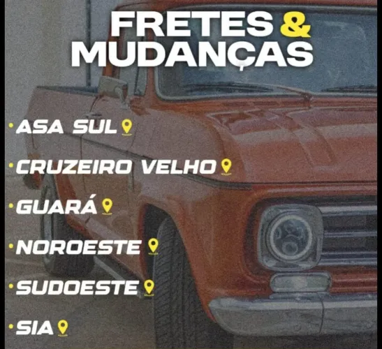 Frete e Mudança Sudoeste Cruzeiro e Guara 