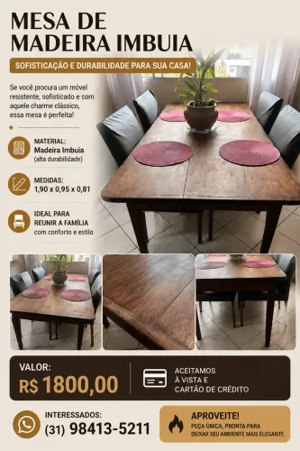 Mesa madeira maciça 
