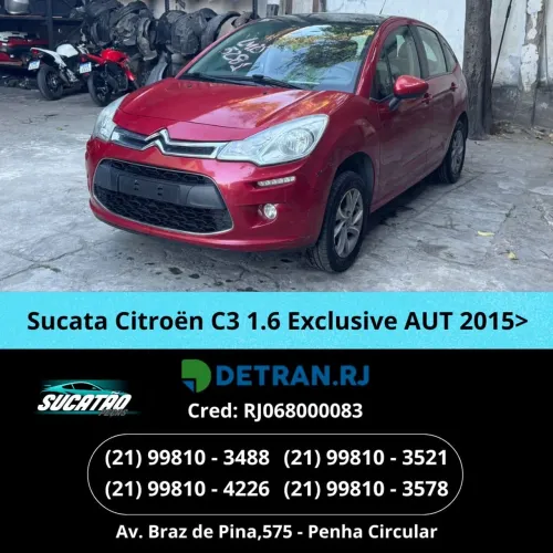 SUCATA DE CITROEN C3 EXCLUSE 1.6 AUTOMÁTICO AL4 2015