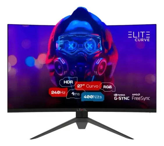 Monitor Gamer Hi Level Elite Curve 27 , 280hz, W2717rec-v2 Cor Preto