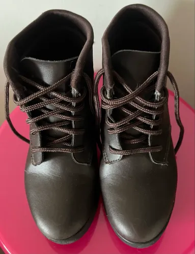 Bota coturno marrom menina tam 31 Kidy
