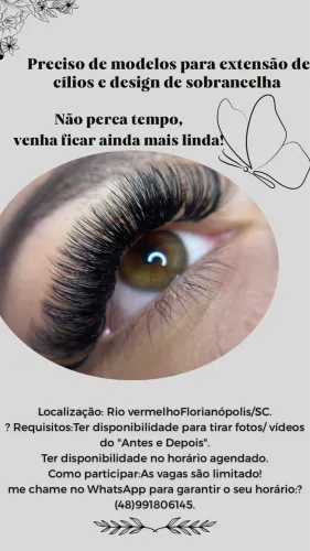 Preciso de modelos para extensão de cílios