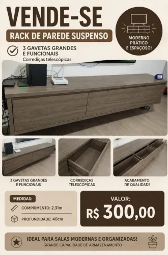 Rack Suspenso de Parede