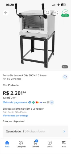 Forno de Lastro a Gás Venâncio Firi-60 - Usado