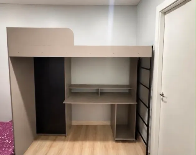 Cama Solteiro com Escrivaninha e Armário