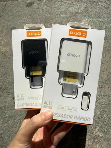 Carregador 4.1A 2 USB Type-c agold R$: 11.00