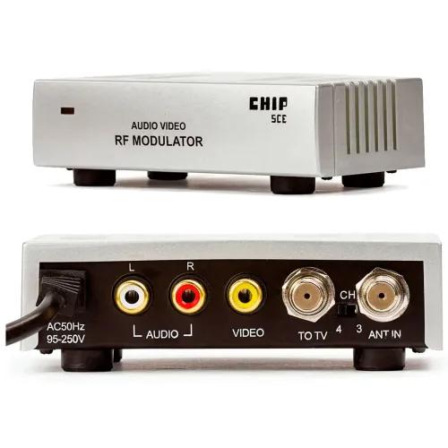 Mini Modulador RF Bivolt - Transmita o Áudio e Vídeo do Sinal RCA pelo Coaxial RF
