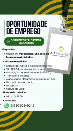 VAGAS DE EMPREGO