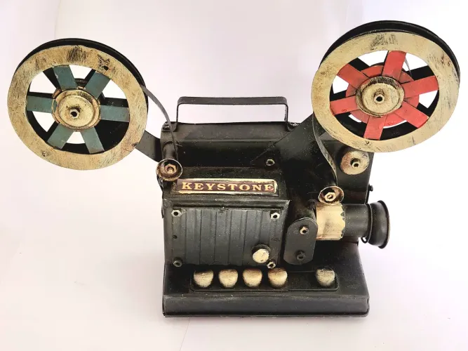 Filmadora vintage para decoração
