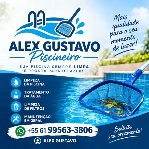 ? PRECISA DE UM PISCINEIRO? Sua piscina limpa, bem cuidada e pronta para aproveitar! ?