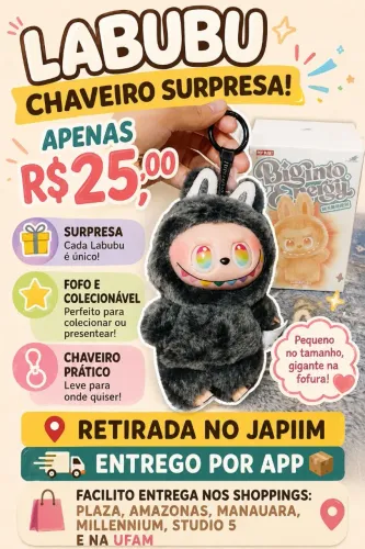 Labubu chaveiro surpresa