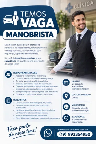 Vaga para manobrista