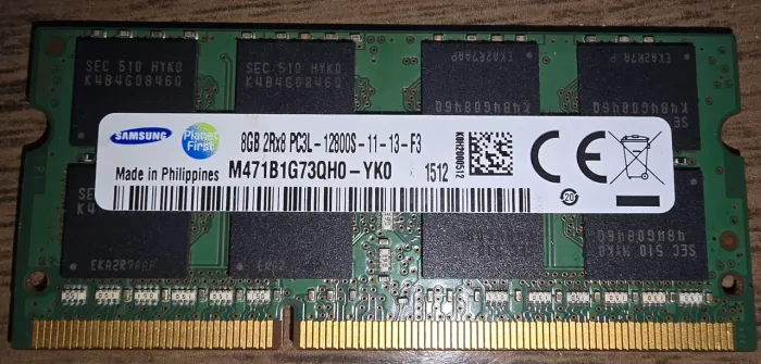 Memória RAM Samsung 8GB DDR3L 1600MHz SODIMM - Notebook
