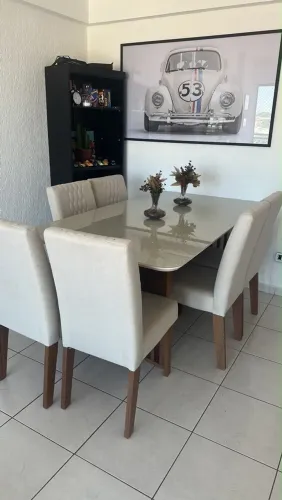 MESA 6 Lugares bege