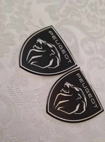 Par adesivo Emblema Aplique Lateral Peugeot Novo