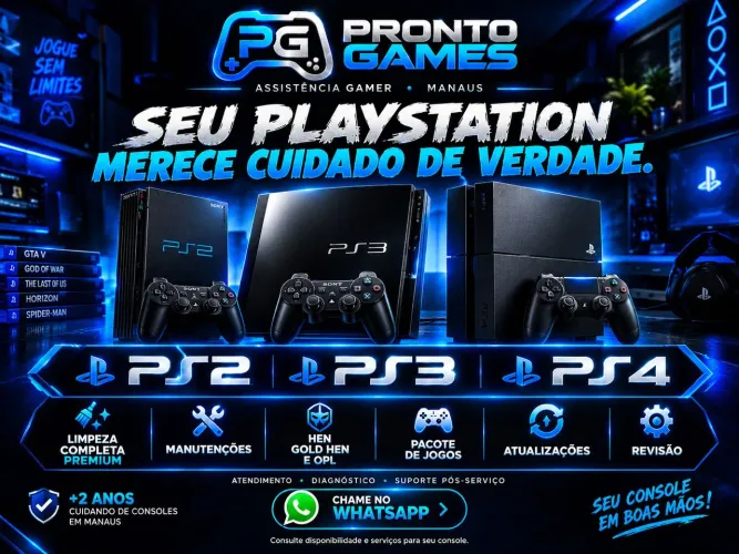 PS2, PS3 ou PS4? Chame!