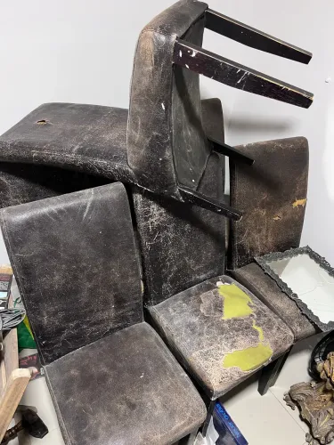 7 cadeiras madeira maciça pra reforma 