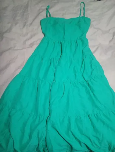 Vestido Midi Verde Mental Tamanho G Novo