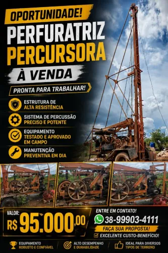Perfuratriz Juper 300 - Máquina Forte para Poços Artesianos | Pronta para Trabalhar